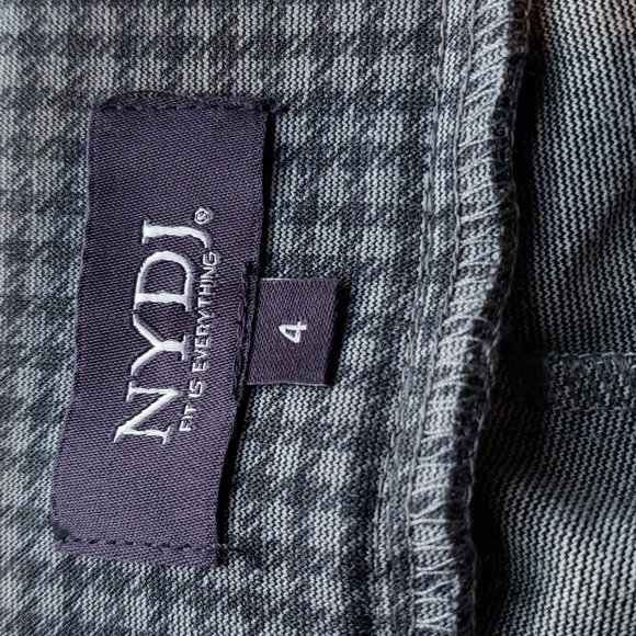 NYDJ Ponte Leggings Madison Gray Houndstooth Lift Tuck Size 4 - NWT - Picture 4 of 13